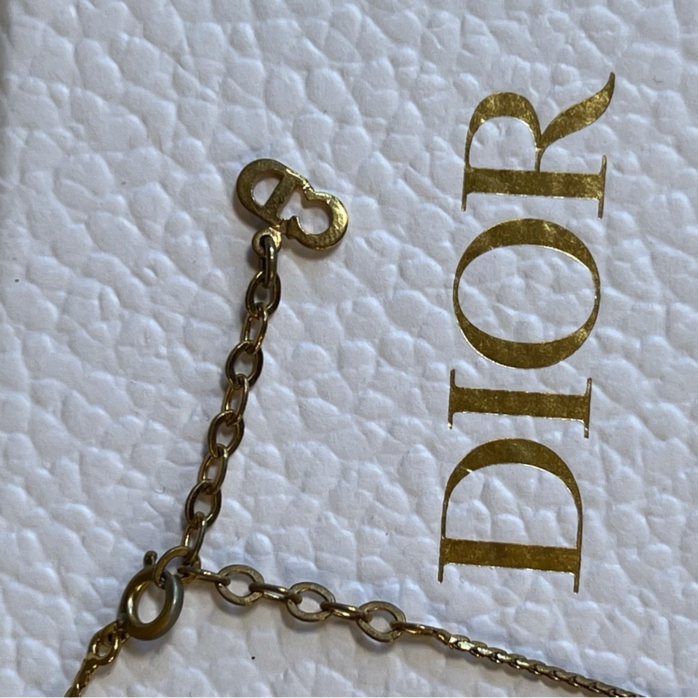 Christian Dior
Vintage 1980s
Gold
Rhinestone
Pendant 
Choker 
Necklace
Bundle - Picture 9 of 16